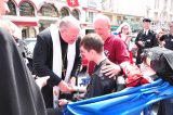 2011 Lourdes Pilgrimage - Archbishop Dolan with Malades (196/267)